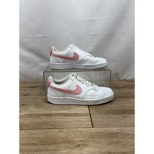 Nike Court Vision Low Sneakers Pink Swoosh Casual Shoes Women's Size